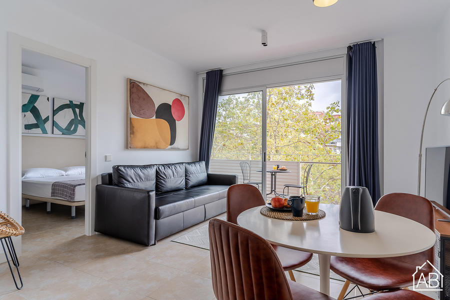 AB Beach Poble Nou - Elegante y Acogedor Apartamento de Una Habitación con Balcón en Poblenou - AB Apartment Barcelona