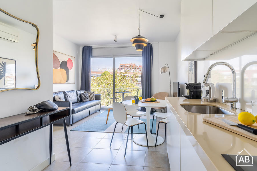 AB Beach Poble Nou - Elegante y Acogedor Apartamento de 1 Habitación con Balcón en Poblenou - AB Apartment Barcelona