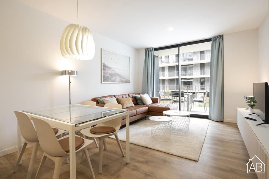 AB Badalona Beach G19-6 - 美丽的 2 卧室公寓，带阳台和公共游泳池 - AB Apartment Barcelona