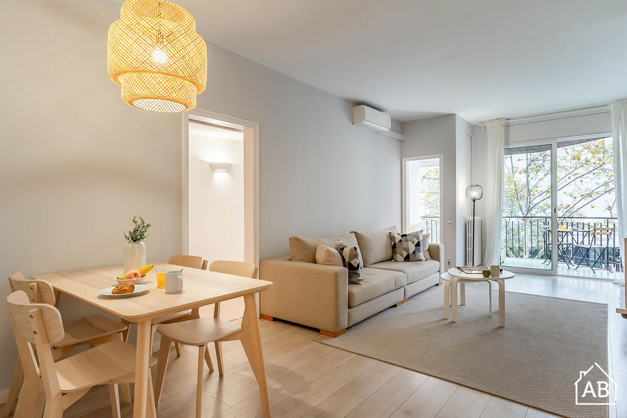 AB Borrell - Bonito Apartamento de 3 Habitaciones con Balcón en el Eixample - AB Apartment Barcelona