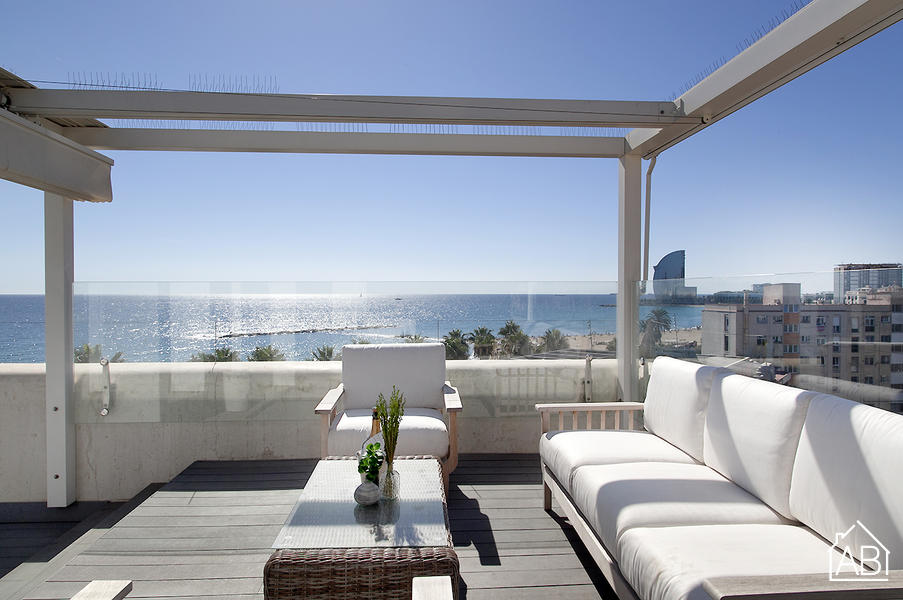 AB Attic Suite Sea Views with Terrace - Красивый мансардный люкс для 4 человек в Барселонета с отдельной террасой - AB Apartment Barcelona