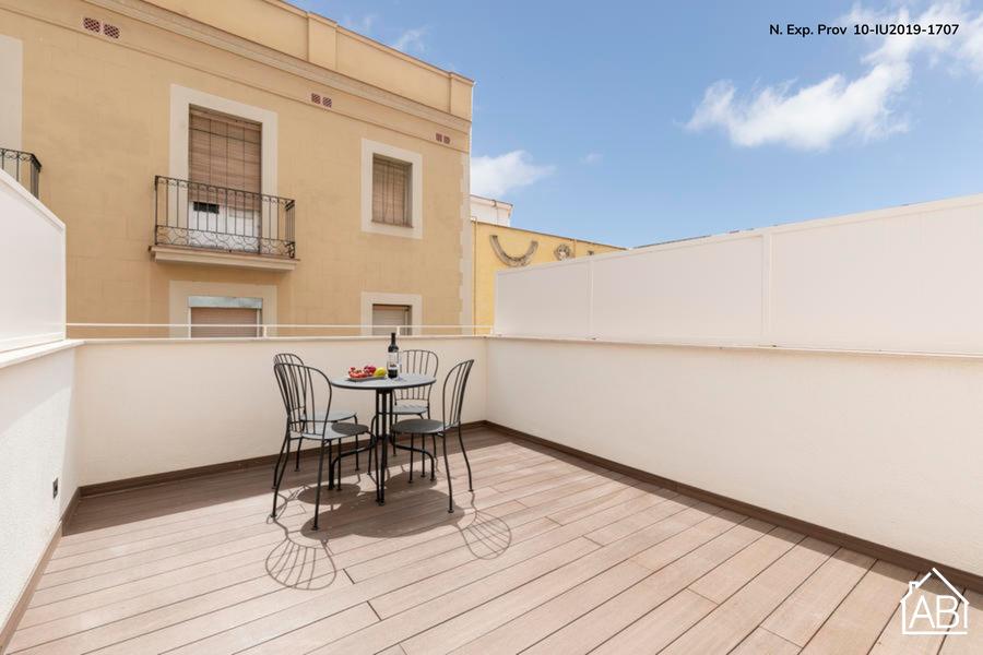 AB Poble Nou Triplex - Modern and Stylish Two-Bedroom Apartment with Private Terrace in Poblenou Neighbourhood - AB Apartment Barcelona