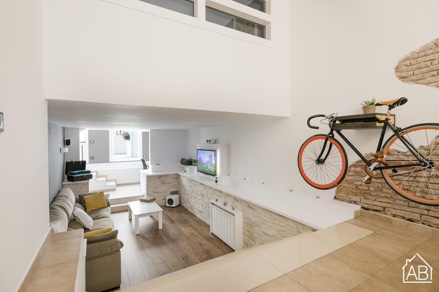 AB Duplex Camp de l´Arpa - Mooi duplex appartement voor 2 personen met privéterras in Sant Martí - AB Apartment Barcelona