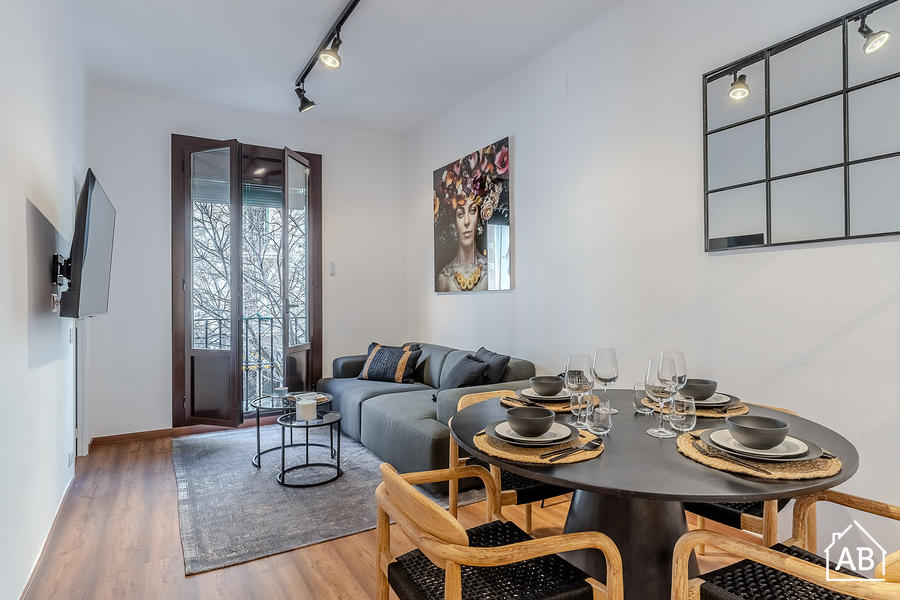 AB Deluxe Provenza II - Chic 2-Bedroom Apartment with Balcony and Terrace in Eixample - AB Apartment Barcelona