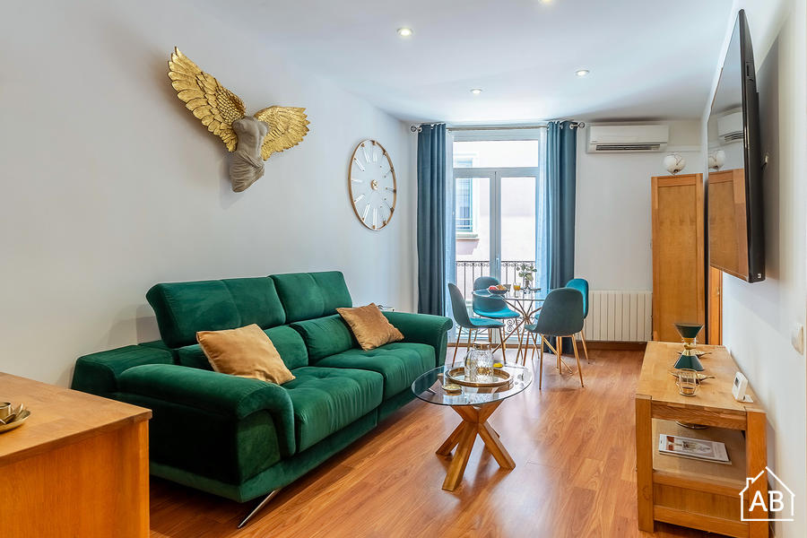 AB Xuclà - Eclectic 1-Bedroom Apartment with Balcony Near La Ramblas - AB Apartment Barcelona